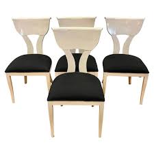 Set Of Four Klismos Dining Chairs By Pietro Constantini For Ello Italy Klismos Dining Chair Dining Chairs Klismos