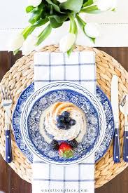 Blue And White Table Setting Ideas For Spring White Table Settings Spring Table Settings Blue Table Settings