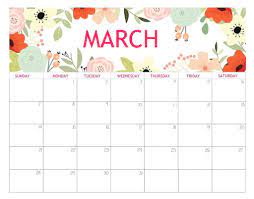 Cute March 2021 Calendar Cute Calendar 2021 Calendar Calendar