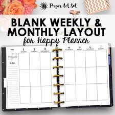 Blank Happy Planner Kit Editable Happy Planner Pdf Best Year Ever Planner Printable Editable Blank Planning Inserts 9 X 7 Instant Download Happy Planner Printables Vertical Weekly Planner Planner Pages