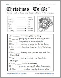 Christmas worksheets and online activities. Christmas To Be Verb Worksheet Free To Print Pdf File For First Grade Verb Worksheets Grammar Worksheets Christmas Worksheets
