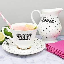Gin Tonic Tea Set Gifts For Gin Lovers Gin And Tonic Gin Gifts