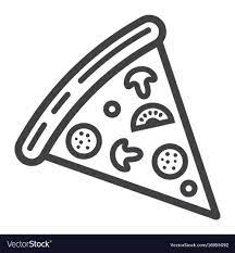 Pizza Slice Line Icon Food And Drink Fast Food Vector Image On Vectorstock Line Icon Pizza Slice Icon