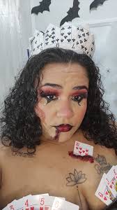 Da saga make inspiração Halloween ela , RAINHA DE COPAS ♥️ , Croped tipo  corset @sbsunshines, ., ., #makeup #makeinspiração #maketemática ,  #halloween #rainhadecopas #maquiagemartistica