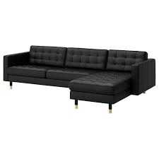 Morabo Sectional 4 Seat Grann Bomstad Black Warm And Welcoming Neat And Stylish The Supporting Seat Cushions Landskrona Ikea Landskrona Faux Leather Sofa