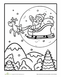 School's out for summer, so keep kids of all ages busy with summer coloring sheets. Santa Sleigh Worksheet Education Com Christmas Coloring Pages Christmas Coloring Sheets Rudolph Coloring Pages