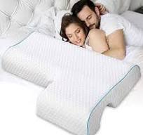 XYKA Memory Foam Couple Pillow with Arm Tunnel Ergonomic Design for Side  Sleepers Neck Support Cuddle Pillow Slow Sleeping Pillow with Washable ...