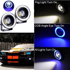 Available in seven different colors Parts Accessories 2x 3 5 89mm Universal Led Fog Light Yellow Cob Halo Angel Eye Ring Car Drl Lamp Lighting Lamps