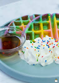How To Make Rainbow Waffles Recipe Rainbow Waffles Rainbow Treats Rainbow Food