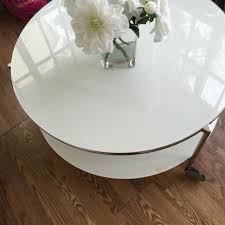 Diameter 75cm x height 40 cm. Find More Ikea Strind Coffee Table For Sale At Up To 90 Off