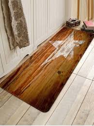 Star Wood Pattern Water Absorption Floor Bath Rug Wood W24 X L71 Inch Wood Patterns Cheap Flooring Cool Rugs