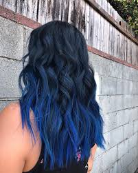 I am getting blue highlights, i just need help figuring out where. Black Blue Melt Blue Hair Highlights Dyed Hair Blue Blue Black Hair