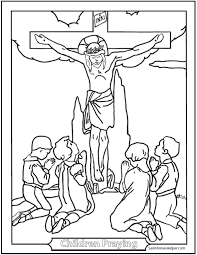 There is a picture of a ram with the bible verse from genesis 22:14 below, the lord will provide. children who are displaying readiness, can trace over the words for practice. Children Praying Coloring Page Jesus With Children Coloring Page