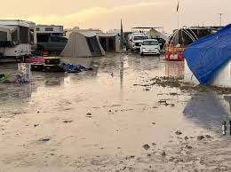 fire flooded. Burning Man 2023 ...