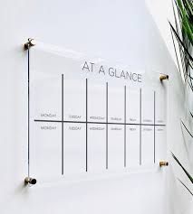 Acrylic 2 Week Calendar Board For Wall Family Command Etsy In 2020 Calendar Board Family Command Center Dry Erase Board