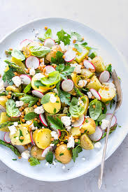 Lentil Feta Cheese Potato Salad Recipe Saputo Cheese Recipe Family Breakfast Recipes Potatoe Salad Recipe Baby Potato Salad