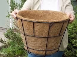 This hanging basket is the perfect decoration for both front and back porches, trees, and any please note: Molded Coco Liner Tapered W Flat Bottom 16 Dia X 11 Deep Garden Artisans Llc