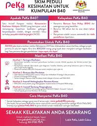Ini termasuklah bagi menampung pelaksanaan skim peduli kesihatan b40 (peka b40). Apa Itu Skim Peduli Kesihatan Untuk Kumpulan B40 Peka B40 Yusufultraman Com