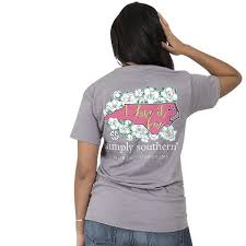 Simply Southern North Carolina State I Love It Here Home Flowers Nc T Shirt Available In Sizes Simple Southern Shirts Simply Southern T Shirts Simply Southern