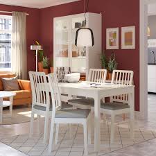 Ekedalen Bord Med Udtraek Hvid Ikea In 2020 White Kitchen Table Set Ikea Table