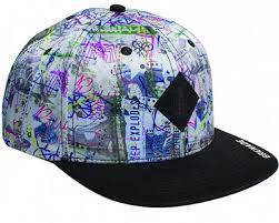 Grenade Cadet Snapback Hat Baseball Cap Sticky Stickers Allover Print Flat Bill Snapback Hats Baseball Hats Printed Flats
