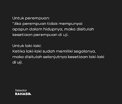 Makna itu menyiratkan bahwa kaum hawa seharusnya enggak dipandang inferior. Nurul On Twitter Ujian Kesetiaan Bagi Perempuan Dan Laki Laki Itu Ketika