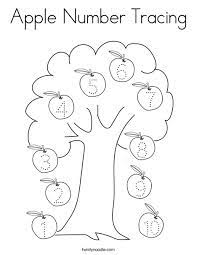Apple coloring pages apple coloring birthday numbers birthday halloween coloring number stencils numbers printable numbers baby shower. Apple Number Tracing Coloring Page Twisty Noodle