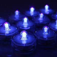 12x Led Submersible Waterproof Wedding Xmas Floral Decoration Tea Vase Battery Light Candles Blue Purple Tea Lights Led Tea Lights Battery Lights