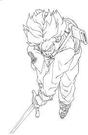 Beautiful dragon ball z coloring page : Dragon Ball Z Coloring Pages Trunks Coloring And Drawing