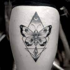Moth Moon Crystal Tattoo By Momma Tomma Crystal Tattoo Crystals Tattoo Tattoos