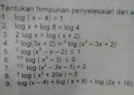Berikut ini materi lengkap tentang persamaan logaritma dan pertidaksamaan logaritma, mulai dari konsep dasar, cara penyelesaian, contoh soal contoh soal 2: Soal Pertidaksamaan Logaritma Beserta Cara Penyelesainannyano 5 Sama No 7 Brainly Co Id