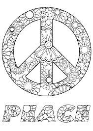 You can now print this beautiful peace word coloring page or color online for free. Peace Symbol Anti Stress Adult Coloring Pages