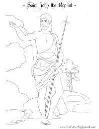 Saint John The Baptist Coloring Page Catholic Playground Saint Coloring Coloring Pages Catholic Coloring
