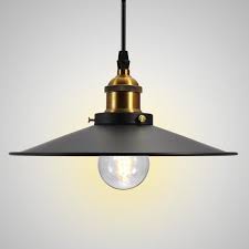 Tissus classé aux normes nf. Lustre Abat Jour Lampe Industrielle Vintage Noir Decor Sans Ampoule Cdiscount Maison
