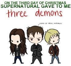 Supernatural Fan Art 12 Days Of Christmas Spn Style Supernatural Christmas Supernatural Cartoon Supernatural Fan Art