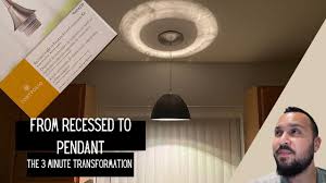 The ways of using recessed lighting in interior design are limitless. Recessed Lights To Pendant Light Conversion Kit In 3 Minutes Portfolio From Lowe S In My Kitchen Youtube
