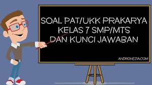 Pada kesempatan ini saya akan berbagi soal soal yang mungkin bisa dijadikan referensi untuk penilaian akhir tahun khususnya pelajaran prakarya smp kelas 7 semester genap kurikulum 2013 yang dilengkapi dengan kisi kisi dan jawabannya. Soal Ukk Prakarya Kelas 7 Dan Kunci Jawaban