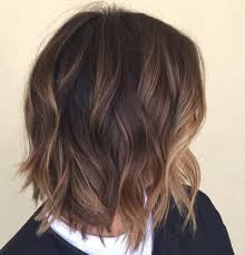 Shaggy Brown Bob With Subtle Balayage Highlights Balayage Hair Hair Color Balayage Hair Styles