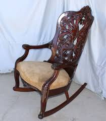 These antique gooseneck rocking chairs are often found in higher end estates. Bargain John S Antiques Antique Victorian Mahogany Laminated Pierce Carved Back Rocking Chair Bargain John S Antiques