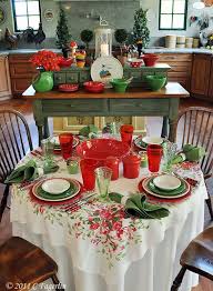 Red And Green Not Just For Christmas Holiday Table Decorations Beautiful Table Settings Vintage Table Decorations