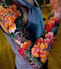 Japanese Ink On Instagram Japanese Tattoo Sleeve By Oliviachelltattoo Japaneseink Floral Tattoo Sleeve Tattoos Sleeve Tattoos