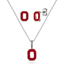 Ohio State Buckeyes Gifts for Women Petite Block O Jewelry Set Ohio State  Accessories and Buckeye Gifts