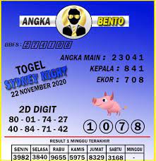 Prediksi Togel Sydney Night 22 November Tahun 2020 Bento Sydney 19 Juni