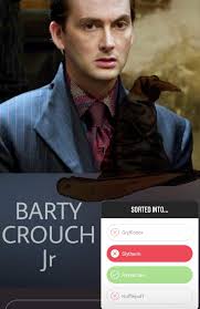 Based upon supporting character commentary, the reader gets a. Barty Crouch Jr S Hogwarts House Fandom