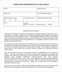 Summary Of Performance Examples Best Of Performance Evaluation Form 9 Free Samples Examples Performance Evaluation Evaluation Form Evaluation
