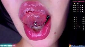 Her Hot Mouth - Pierced Tongue and Spit Play