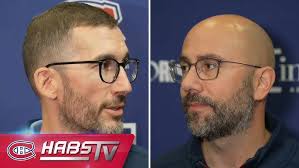 Pascal Vincent and Daniel Jacob address the media at Canadiens Rookie Camp 