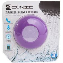 This is a waterproof shower speaker that can be submerged into water for up to 3 feet. Wireless Bluetooth Shower Speaker Let Go Have Fun