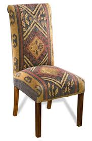 Southwest Inspired Kilim Fabric Southwestern Chairs Southwestern Dining Chairs Dining Chairs