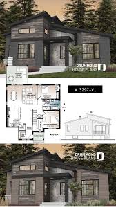 Contemporary and modern house floor plans have clean lines and unique roof lines, creating a design aesthetic that speaks of 21st century technology. 180 Modern House Plans Contemporary Home Designs Ideas Drummond House Plans Modern House Plans House Plans